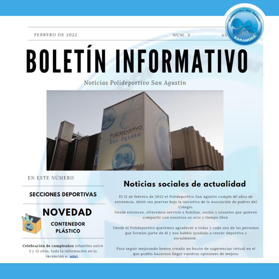 Noticia: BOLETIN INFORMATIVO FEBRERO 2022