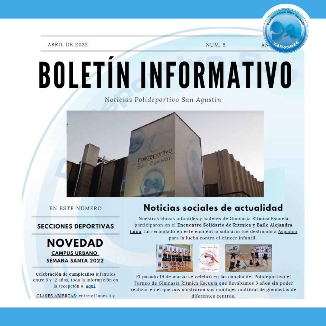 Noticia: BOLETIN INFORMATIVO ABRIL 2022