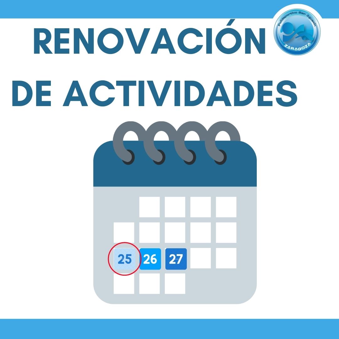 Actividad de RENOVACION en el Polideportivo San Agustn Zaragoza
