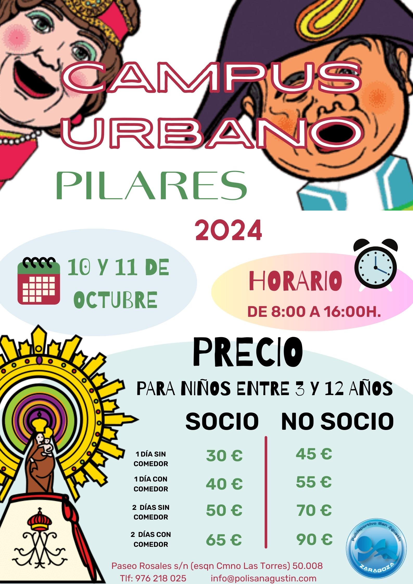 Actividad de CAMPUS PILARES'24, para Socios y usuarios del Polideportivo San Agustn Zaragoza