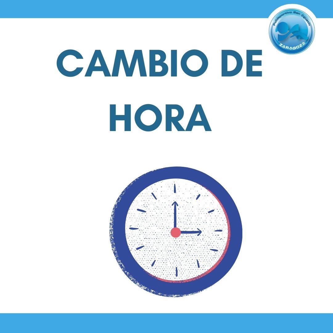 Noticia: CAMBIO DE HORA!!